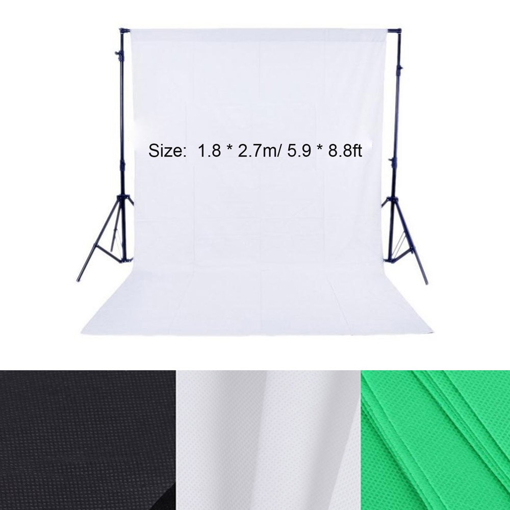 Photography Studio Video 1.8 * 2.7m / 5.9 * 8.8ft Nonwoven Fabric Backdrop Background Screen Photography Backdrops Green Screen