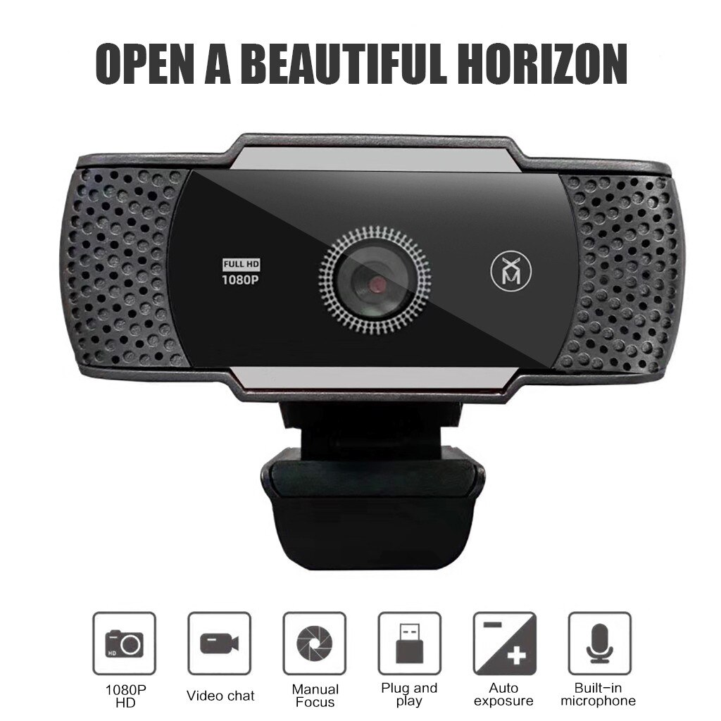 Di vendita superiore del prodotto in 2020 Full HD 1080P Web Cam PC Desktop Video Chiamata Webcam Della Macchina Fotografica con il Microfono Mic accettare dropshipping