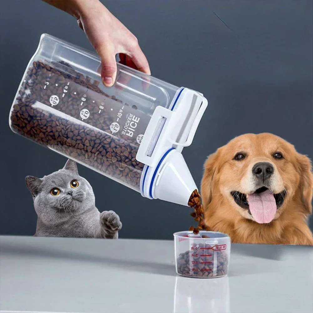 Hundefutter Lagerung Eimer Tiernahrung Getreide Lagerung Panzer Küche Lagerung Reis Kasten Katzenfutter Getreide Versiegelt Glas Hund Katze Zubehör