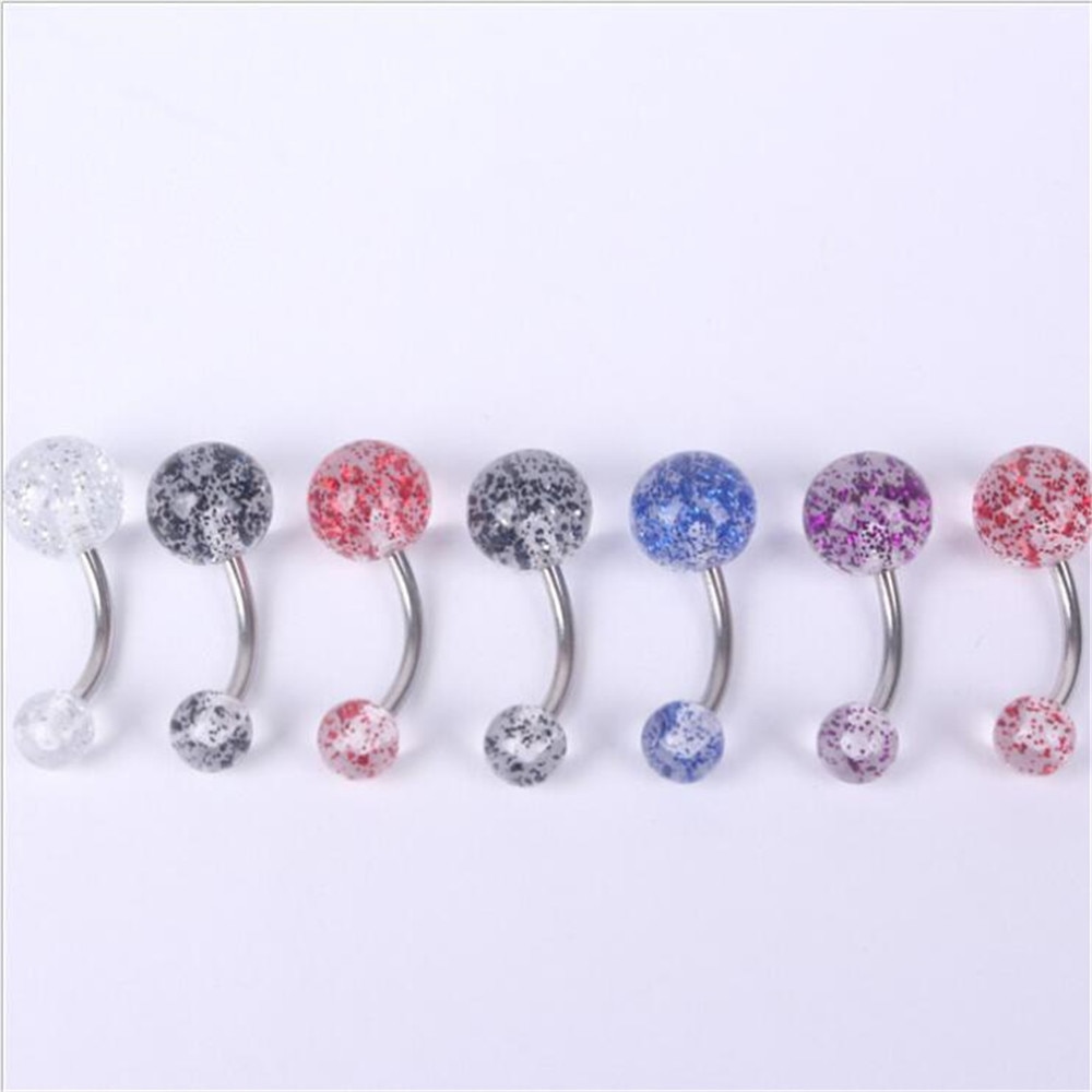 8pcs/lot Women Belly Button Ring Navel Barbell Piercing Ombligo Bar Mermaid Pregnancy Set Dangle Body Jewelry