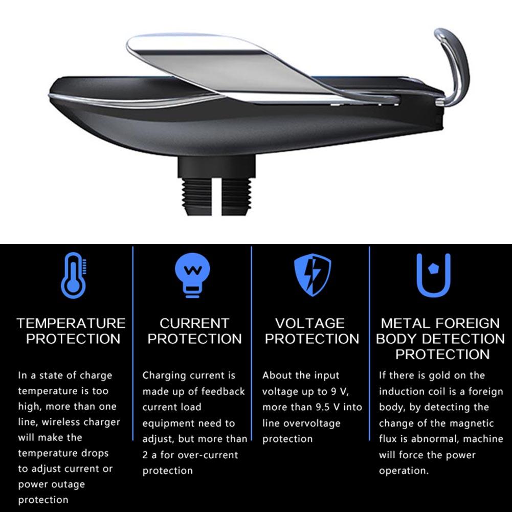 Universele Draadloze Oplader Auto Touch Sensing Automatische Intrekbare Clip Snel Opladen Voor Mobiele Telefoon Snel Opladen
