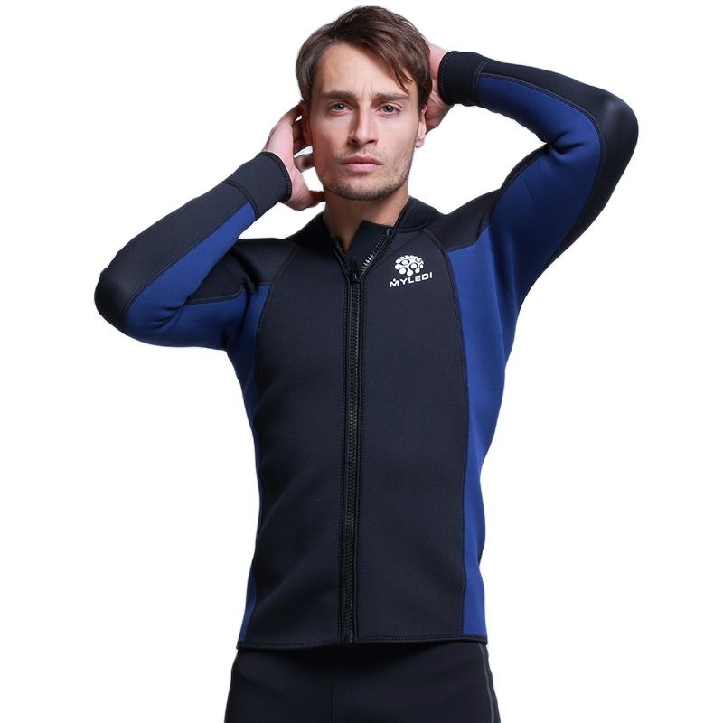 Nueva chaqueta de buceo de neopreno de 3mm, traje de buceo cálido, traje de baño de buceo, surf y protección contra el frío: MY033 / XXL