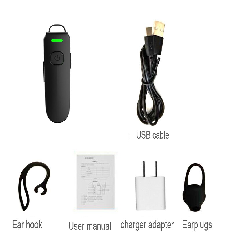 Wireless Earhook Mini Walkie Talkie Intercome Bluetooth Restaurant Hotel PMR Ear Hook Bluetooth-compatible Headset Two Way Radio