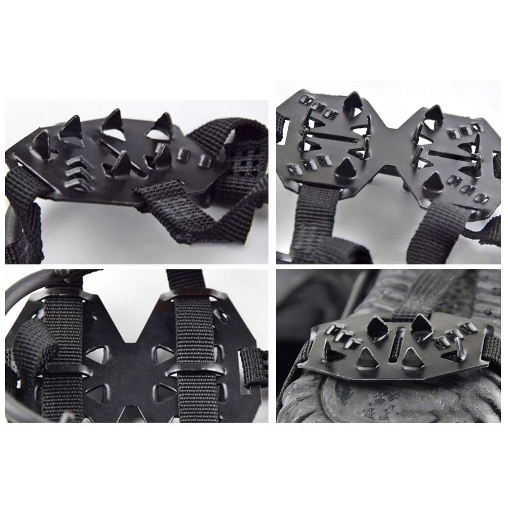 Antislip Schoen Cover 24-Tooth Anti-Slip Kramp Sneeuw Schoen Cover Winter Sneeuw Ijs Klimmen Schoen spikes Ice Grips Cleats Stijgijzers