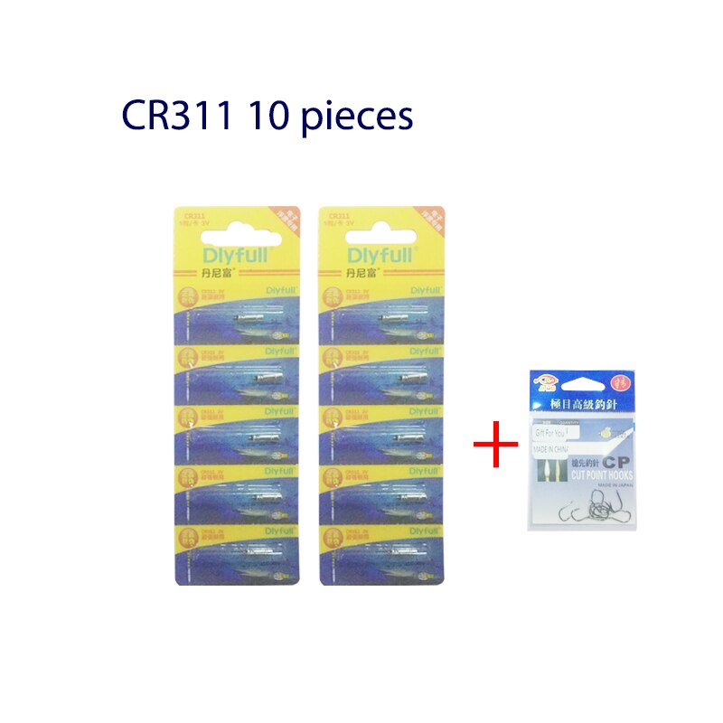 10pcs/lot CR311 CR316 CR322 CR425 CR435 DLY Battery Floats Lithium Pin Battery Luminous Electric 3 Votage Battery Accessories: CR311 DLY 10Pieces