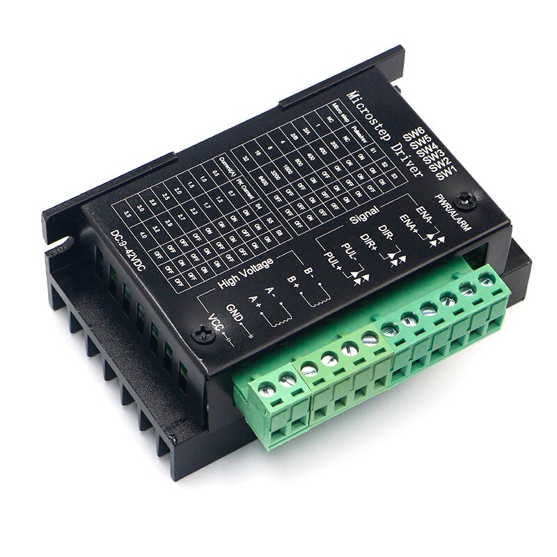 Controlador de Motor paso a paso TB6600 4A 9 ~ 42V TTL 32 Micro-paso CNC 1 eje 2 o 4 Fase de Stepper Moto 42, 57, 86