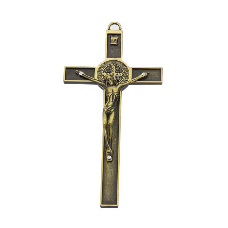 19.5X9.5Cm Jezus Christus Muur Crucifix Cross Religieuze Saint 3D Craft Decor Jezus Christus Op De Stand Antieke decoratie