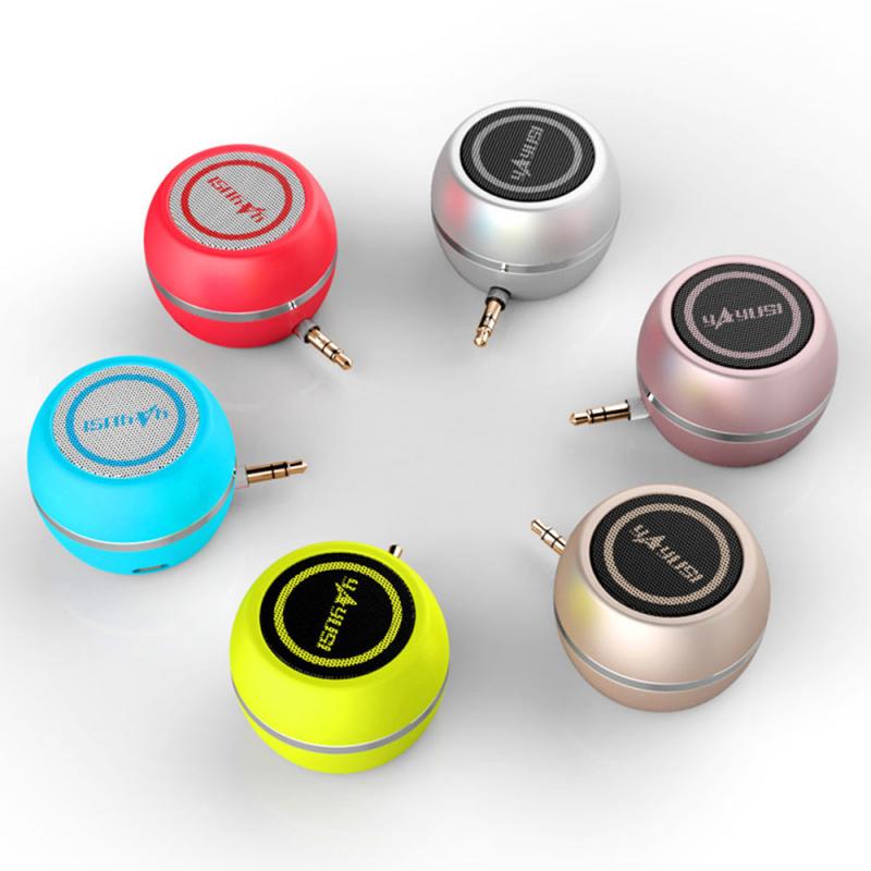Bedrade Ronde Luidspreker Draagbare Speaker 3.5Mm Audio Jack In-Lijn Bedrade Luidsprekers Usb Opladen Voor Mobiele Telefoons Computers auto 'S