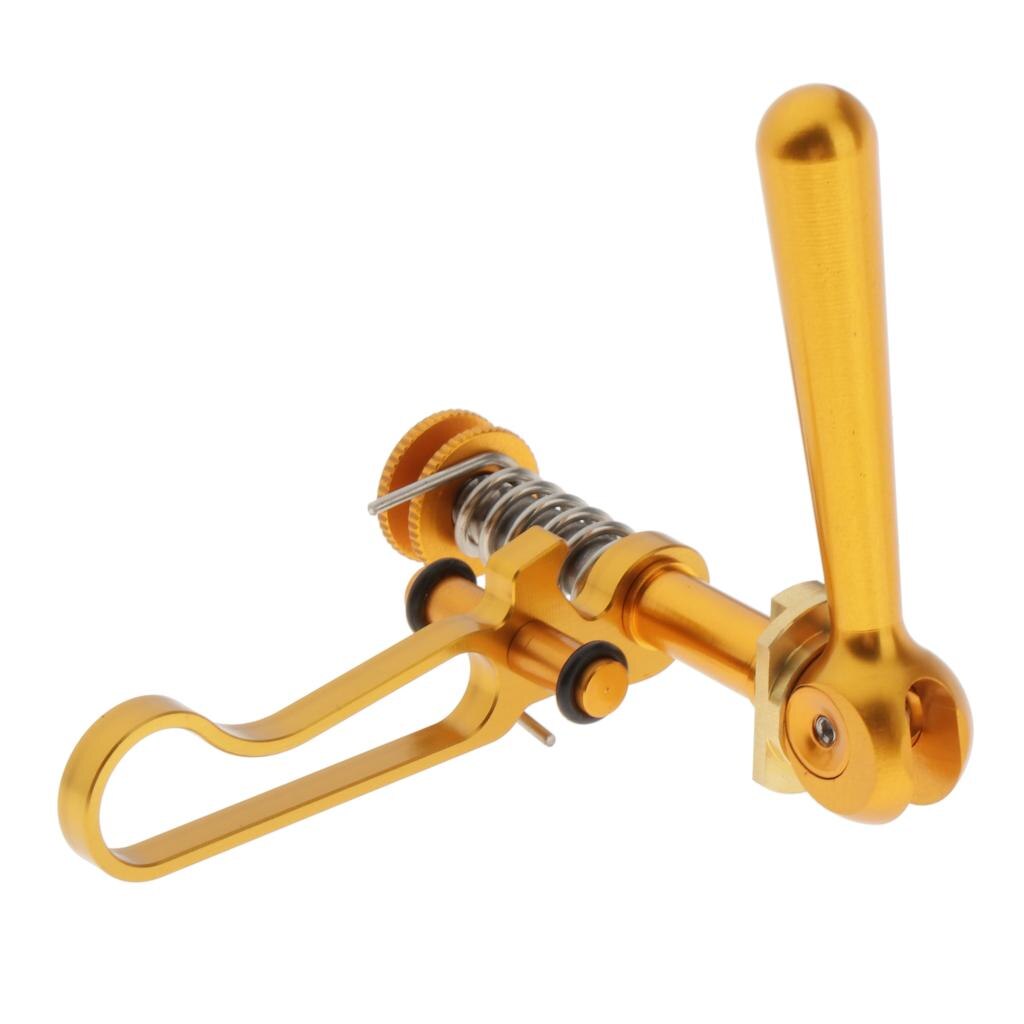 Fahrrad Sattelstütze Klemme Brompton Faltrad Sitz Post Clip Schnalle Schloss mit Haken Fahrrad Sattel Komponenten Teile Reparatur: golden runden