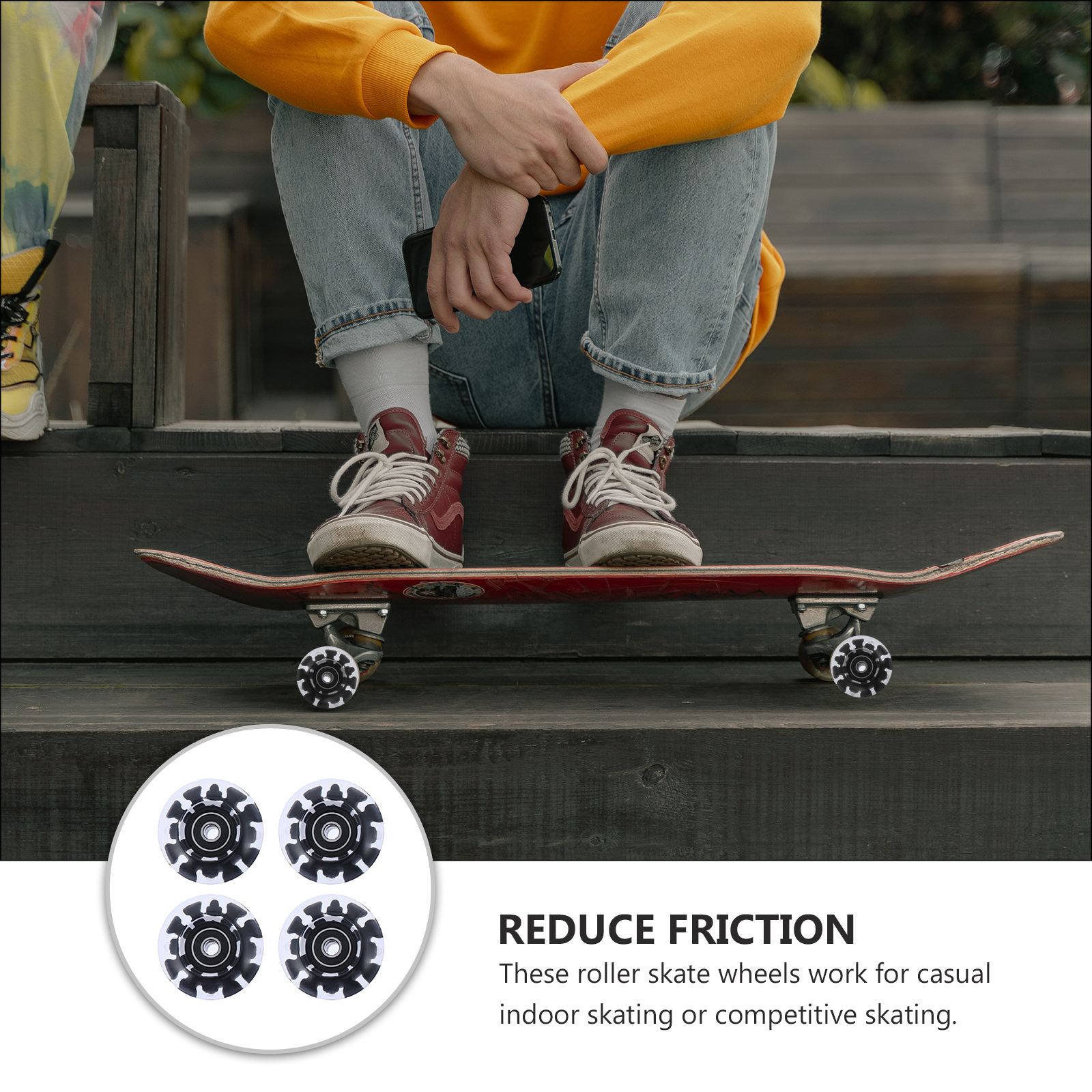 4pcs Luminous Roller Skate Wheels Light Up Wheels Roller Skates Accessories