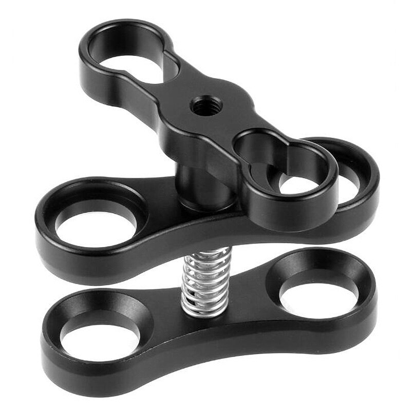 2Pcs Dual Aluminum Alloy Ball Clamp for Underwater Camera Arm System