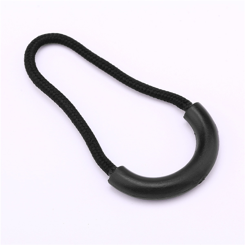 100Pcs Zipper Pull Cord Rope Pullers Zip Puller Replacement Ends Lock Zips Bags Clip Buckle Travel Accessories: black