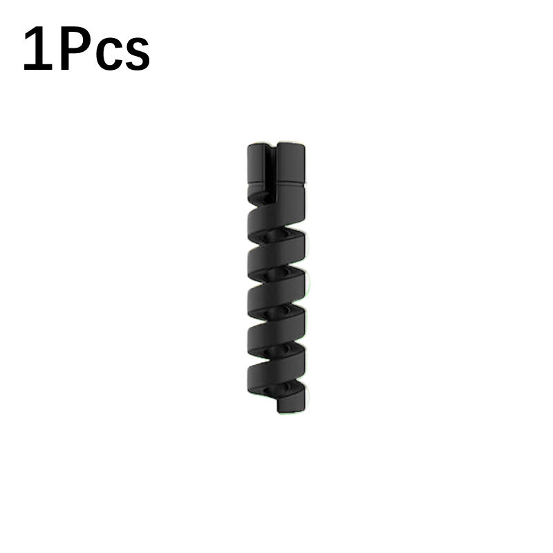 Protector de Cable Universal de silicona para Cable de datos, enrollador en espiral, organizador de Cable, cubierta para iPhone, envoltura de Cable de cargador USB, 1/12 Uds.: Blanco