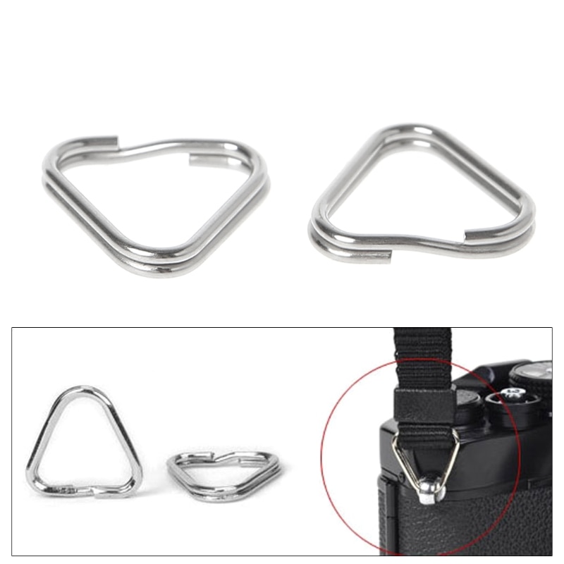 10 Pcs Camera Strap Gesp Driehoek Ringen Haak Vervanging Metal Chroom Ring Voor Digitale Camera Strap Split Ring