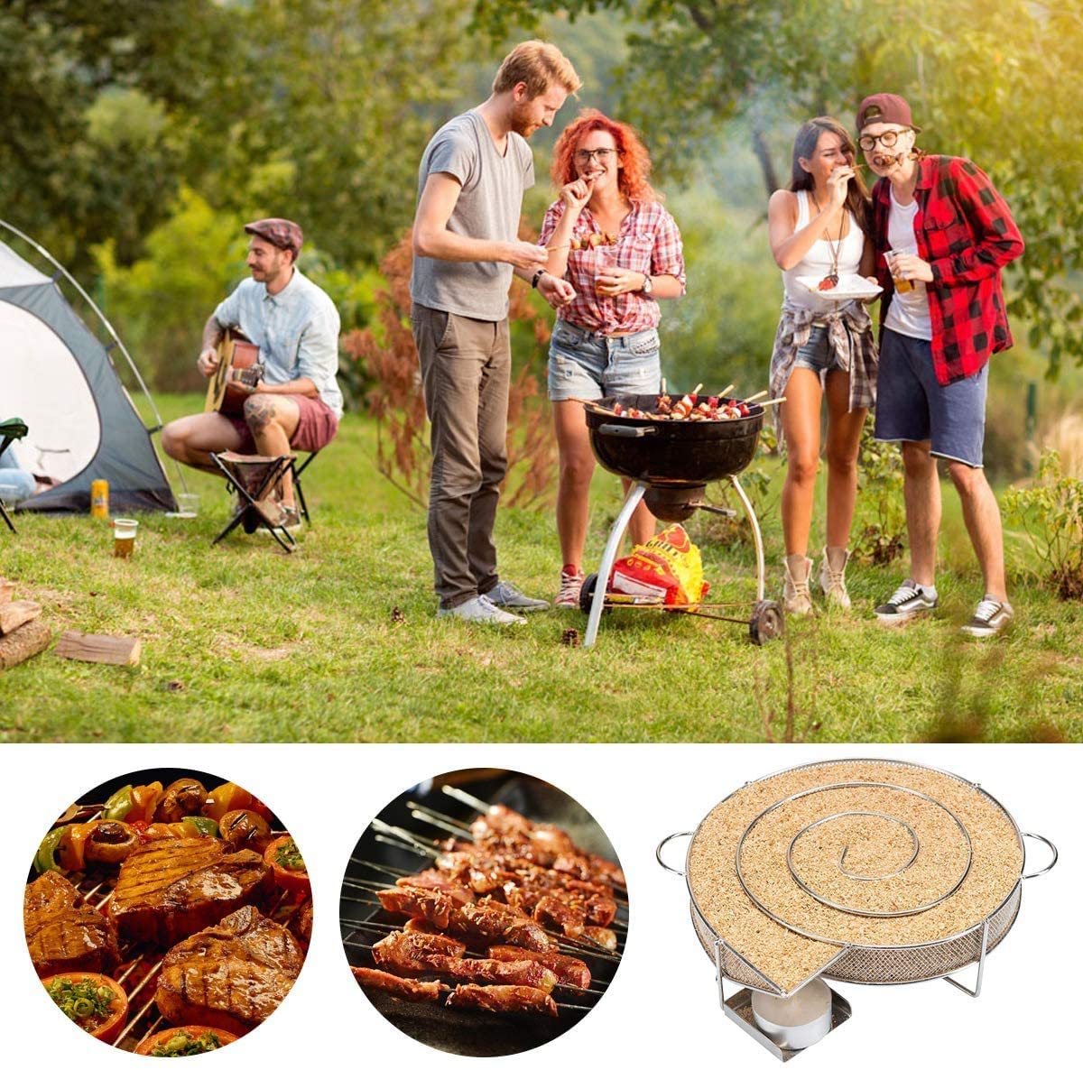 Cold Smoke Generator for Smoker BBQ Grill Cold Smoke Generator Smoker Wood Pellet Kitchen Supplies