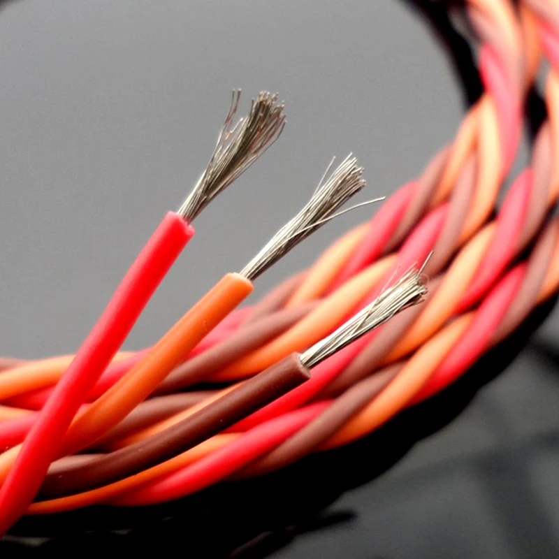 5 Meter 22AWG 60 Ader 3P Twist Servo Verlängerung Kabel Braun verrotten Orange JR Futaba Verdreht Draht Blei Für RC Flugzeug Zubehör