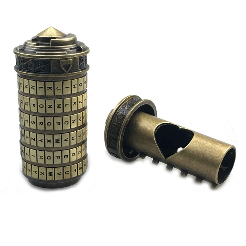 Leonardo da Vinci code jouets métal Cryptex serrures de mariage saint valentin lettre mot de passe évasion chambre accessoires