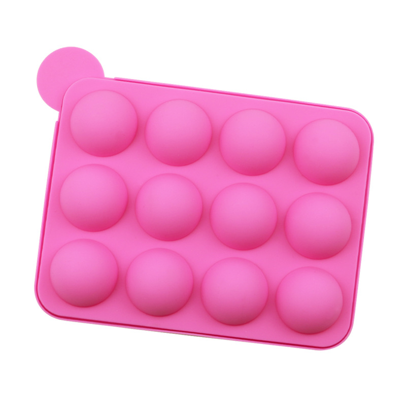 Molde de pirulito de silicone com 20 buracos, faça você mesmo, gelatina de chocolate, bola de gelo, moldes de bolo, molde reutilizável, sobremesa assada, molde antiaderente, ferramentas de cozinha