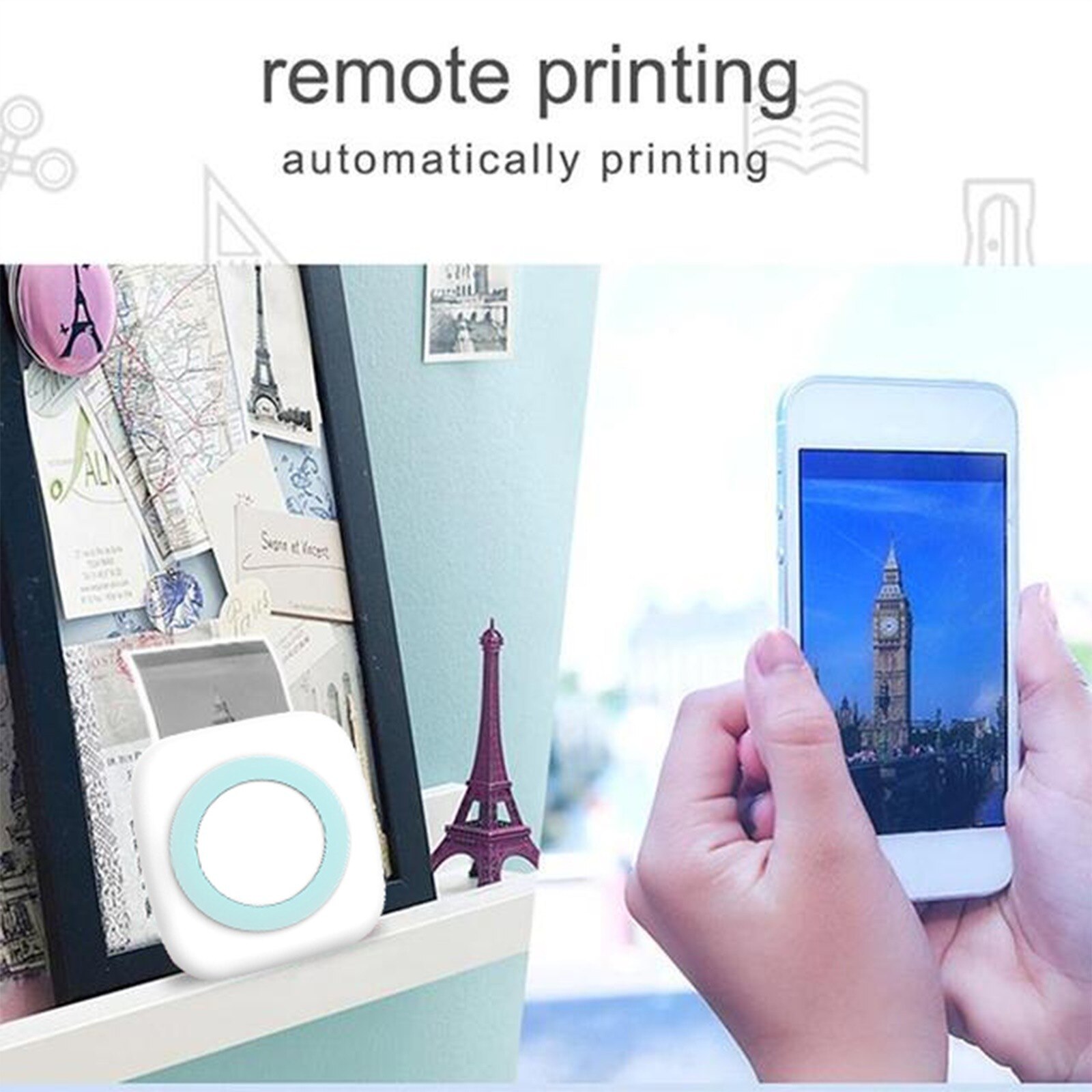 Thermal Portable Bluetooth Printer 57mm Mini Pocket Photo Printer Portable Mobile phone Photo Printer For Mobile Phone