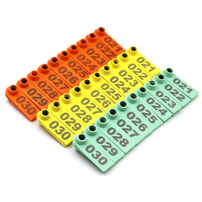 100 Stuks Vee Geit Oormerk Card Schapen Varken Oor Marker Card 001-500 Dier Identificatie Kit Oor Tagger farm Animal Oormerken