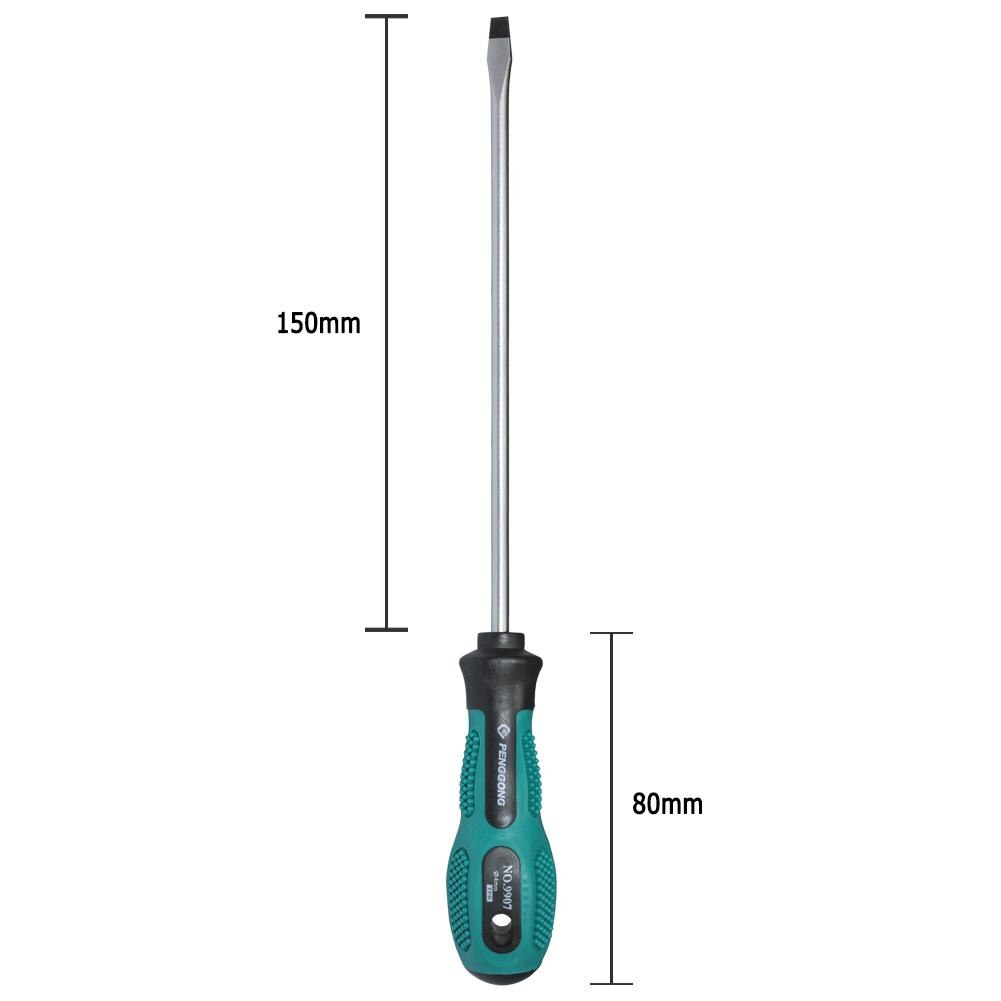 1PC Insulated PP Handle Hand Screwdriver Screw Driver Electrician's Repair Tool Multi Tool Hand Tools ferramenta: 150mm Straight