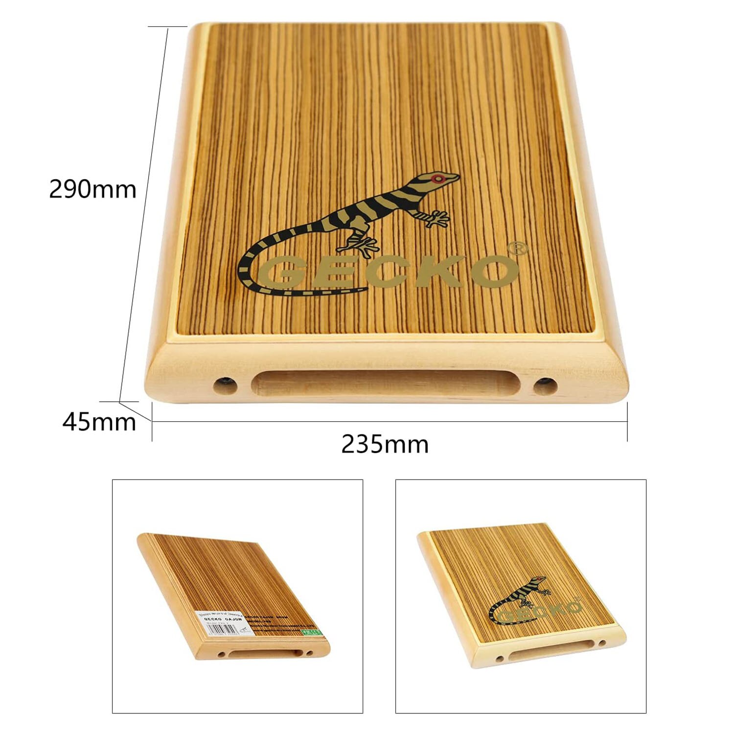 Wooden Flat Hand Drum Box Drum Cajon Drum Travel Compact Percussion Instrument with Adjustable Wrench Carrying Bag