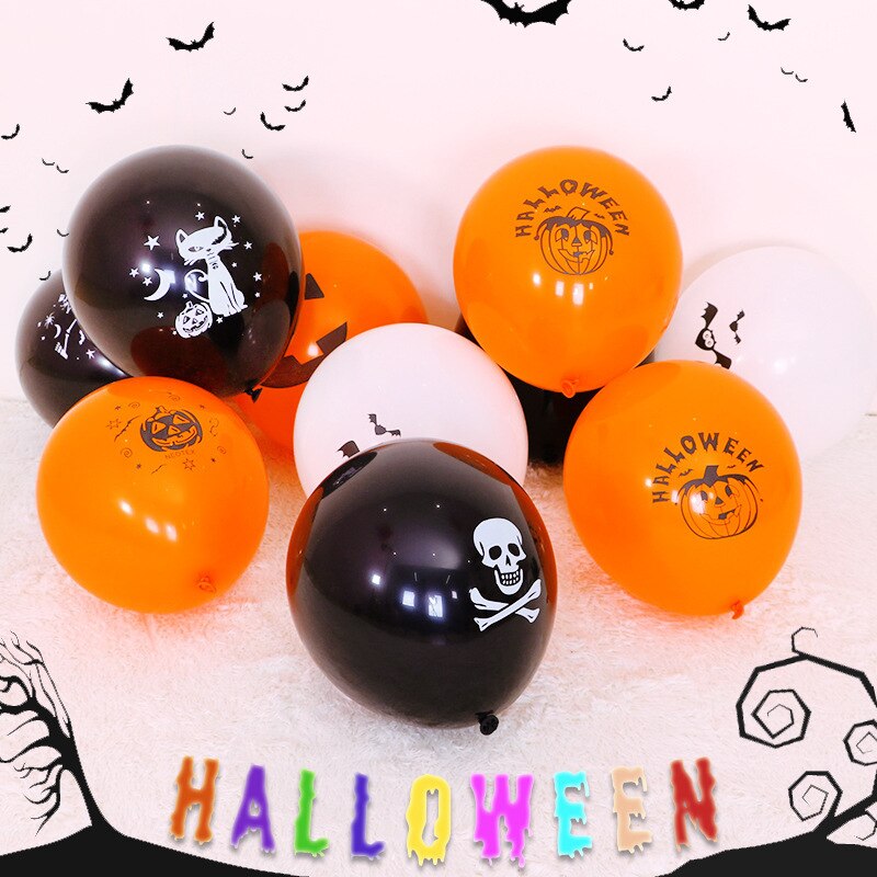 100 Pcs Halloween Ballon Feestartikelen Decoratie Afdrukken Ballon Dikke Latex 12 Inch Ronde Ballon