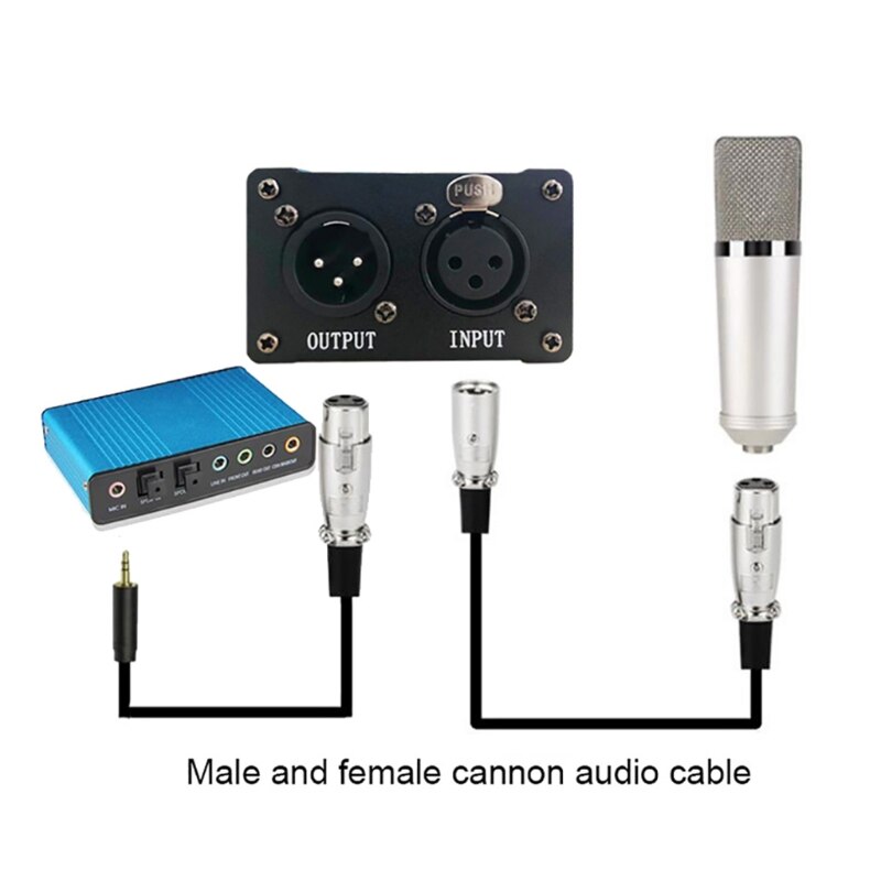 L21B Microphone Phantom Power Supply 48V Power Support Built-in 2200mAh Battery