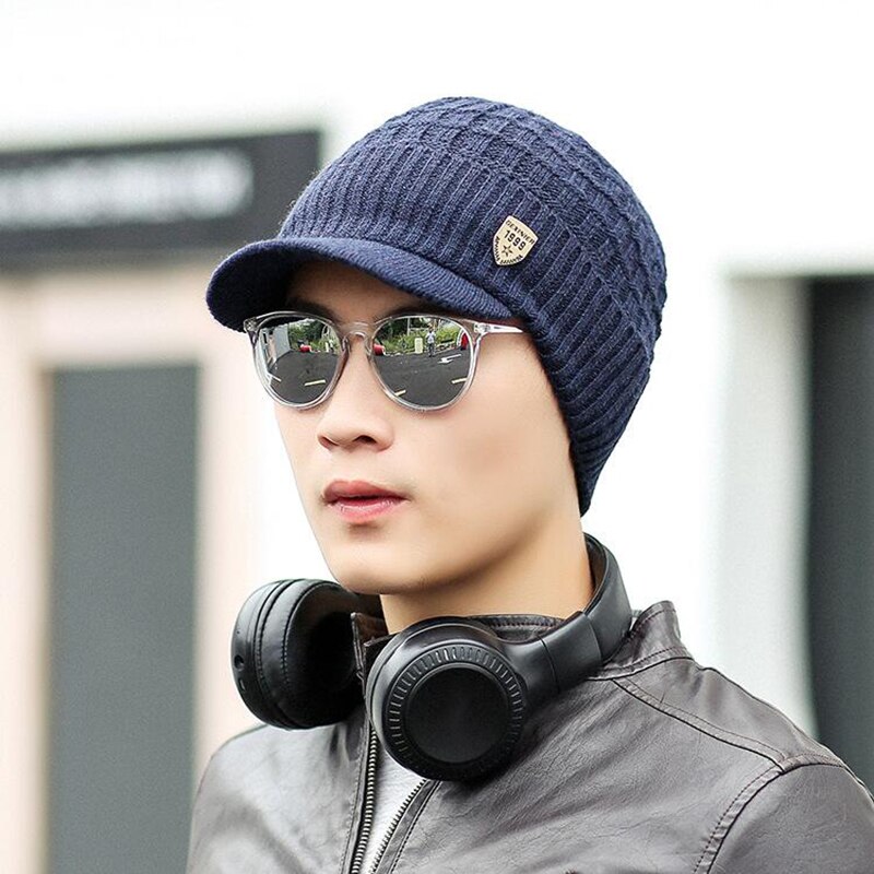 Gestrickte Männer Frauen Winter Mützen Hüte Sturmhaube Vlies Schädel Erreichte Kappen Schal Gesicht Maske Wolle Warme Skullies Gorros