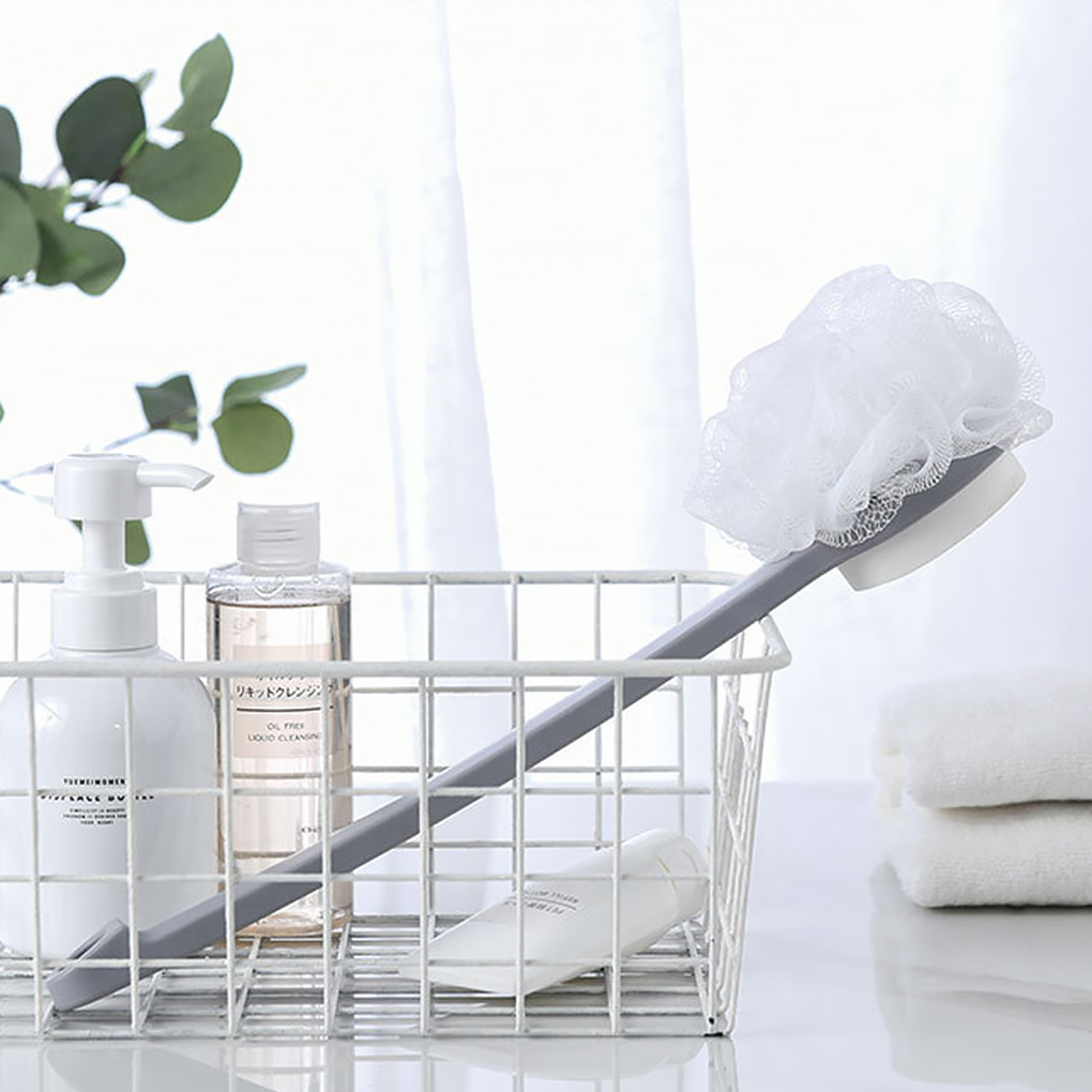 Bath Brush Long Handle Sponge Shower Ball Back Leg Body Skin Exfoliating Scrubber Bathroom Supplies
