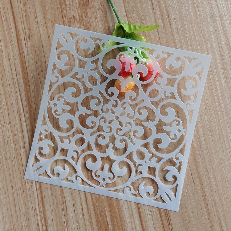 drawing Datura template DIY plastic wall painting spray painting template PET hollow painting template customization: 4