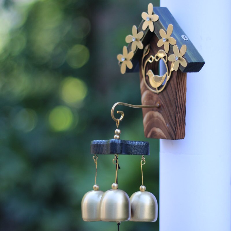 Amour nid vent carillon suspendu métal artisanat saint valentin anniversaire vent carillon tenture murale ameublement pendentif