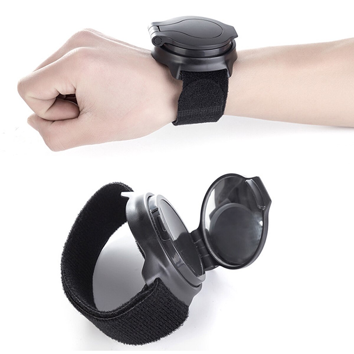 Zwarte fietsspiegels fiets polsspiegel achteruitkijkspiegel polsband motorfiets stuur reflector polsband spiegel rijuitrusting