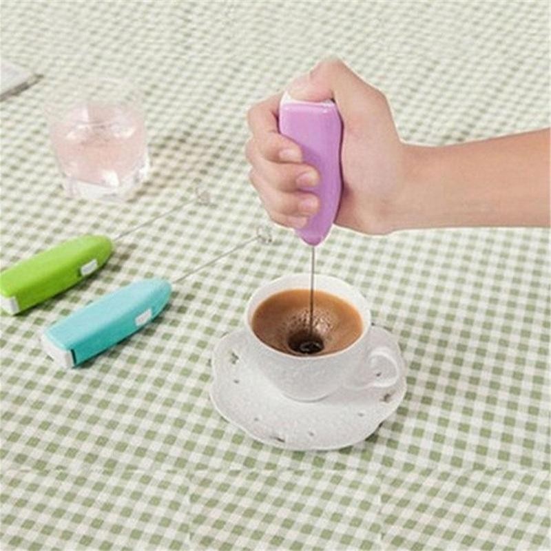 1pc Electric Mini Egg Beater Milk Coffee Whisk Mixer Mini Handheld Egg Beater Stirrer Household Kitchen Whisk Cooking Tool