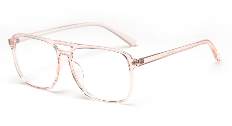 Peekaboo korean tr90 retro anti blue light glasses frame optical men ultralight myopia eyeglasses women's square: pink with clear