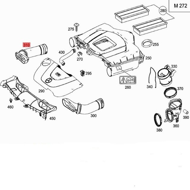 Oem A2720902982 A2720902882 Luchtinlaat Slang 2720902882 2720902982 Voor Mercedes Benz Glk 350 4Matic Luchtweg Inlaattraject: A2720902882