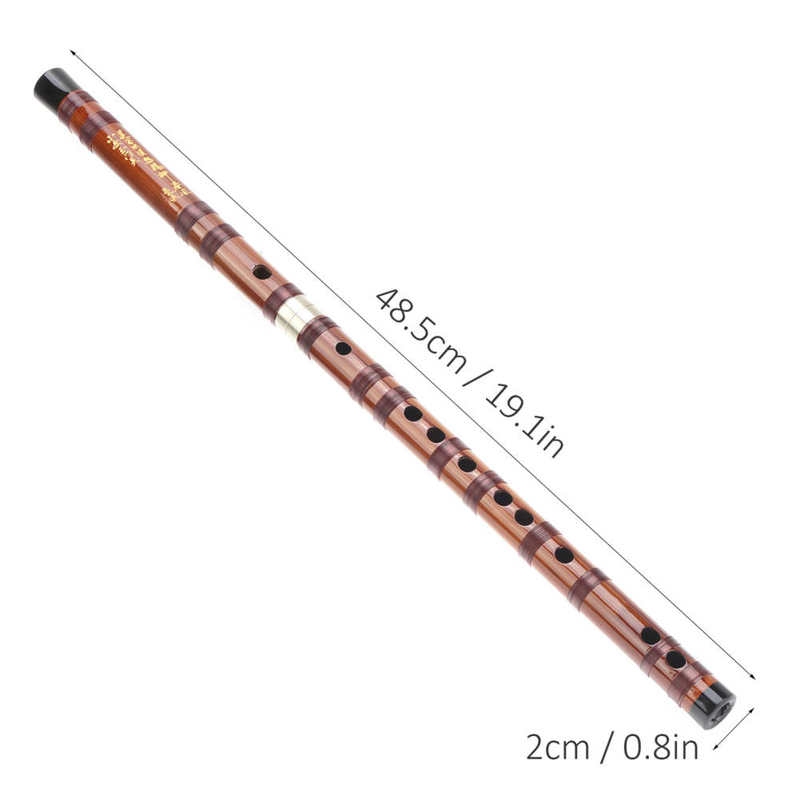 Flauta chinesa tradicional gs-key flauta de bambu seca, instrumento orquesal tradicional amargo com caixa de armazenamento zd-02