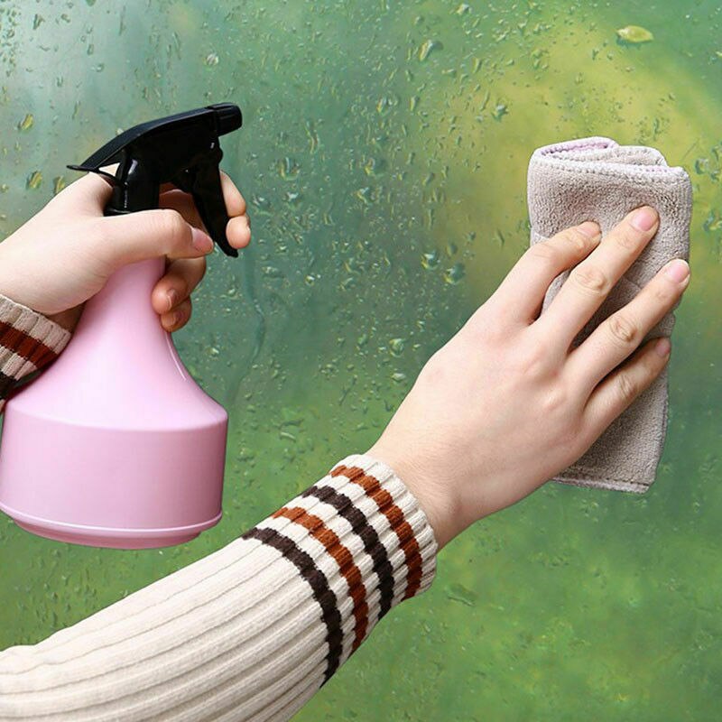 Blå/rosa plast tomma vattensprutor flaska blommor växter vattning trädgårdsredskap 600ml