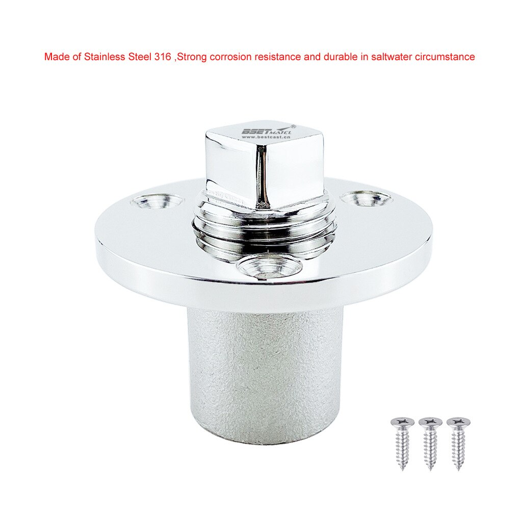 1/2inch Marine Boat Kayak Stainless Steel Drain Plug Boat Part Accessory