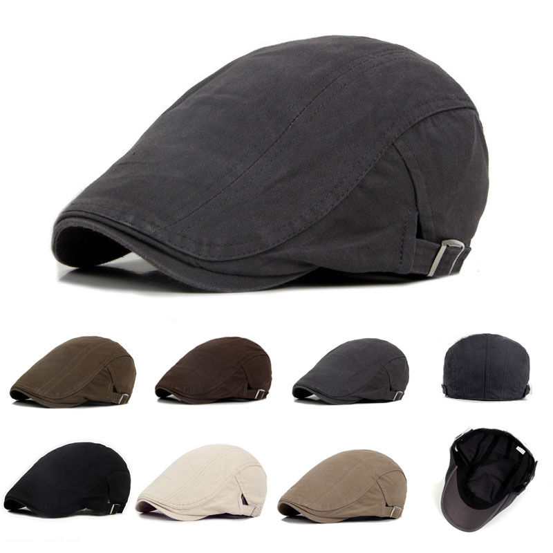 Gorra de hombre boinas gorra Golf conducción sol gorra plana algodón gorras tipo boina para hombres Casual visores casquetas sombreros