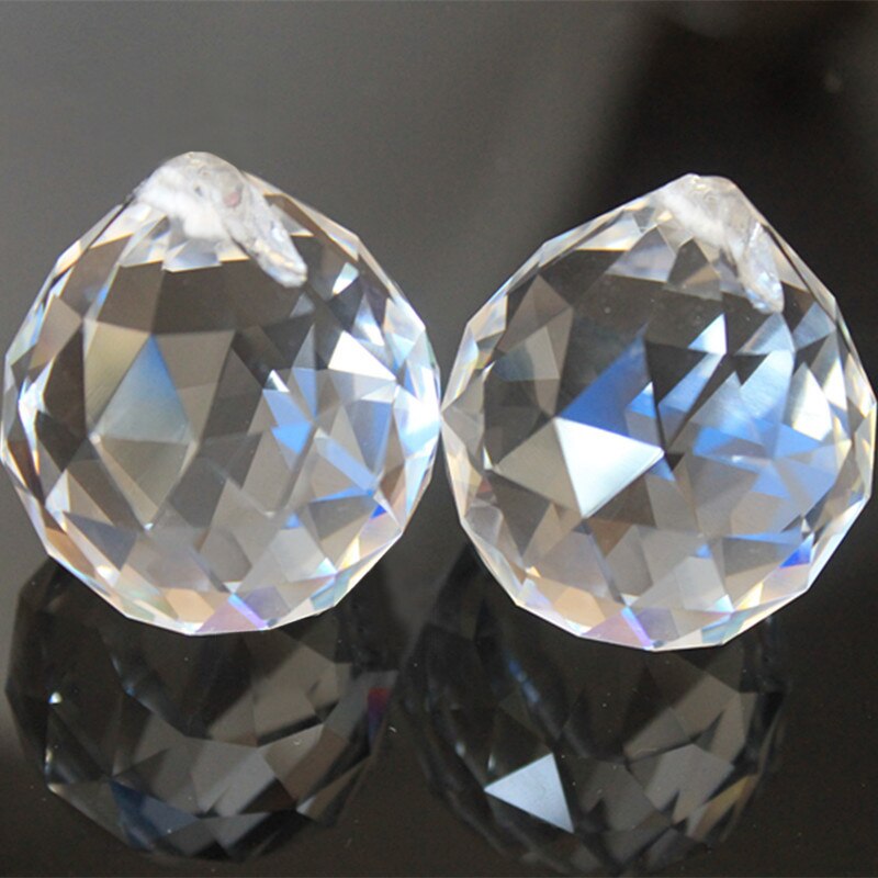 CLAITE 20 MM Kroonluchter Crystal Clear Crystal Ball Teardrop Facet Dfor Light Lamp Kroonluchter Hangers IY Woondecoratie