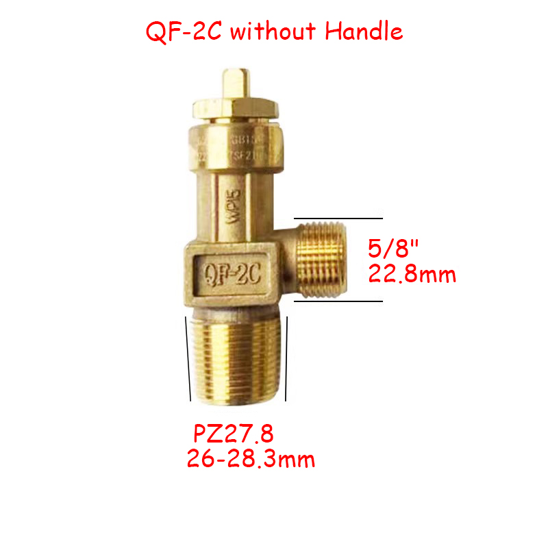 4L 40L Oxygen Valve QF-2 PZ19.2 PZ27.8 QF-2C PX-32A Argon Gas Cylinders Nozzle Steel Cylinder Head Cut-off Valve: Blue