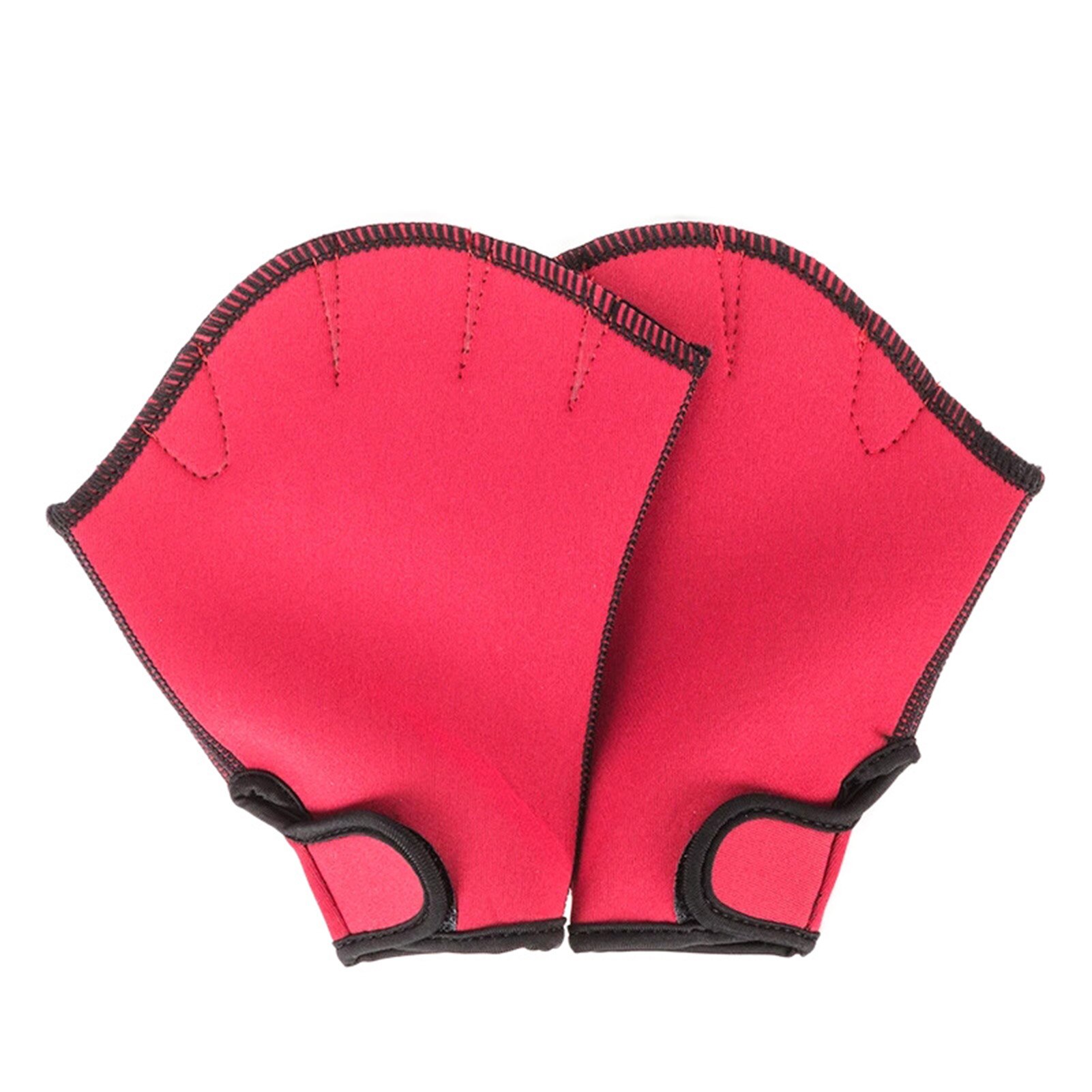Fingerlose Schwimmhäuten Schwimmen Handschuhe Wasser Widerstand Tauchen Hand Web Ausbildung Schwimmen Handschuhe Für Schwimmen SM: Red / S