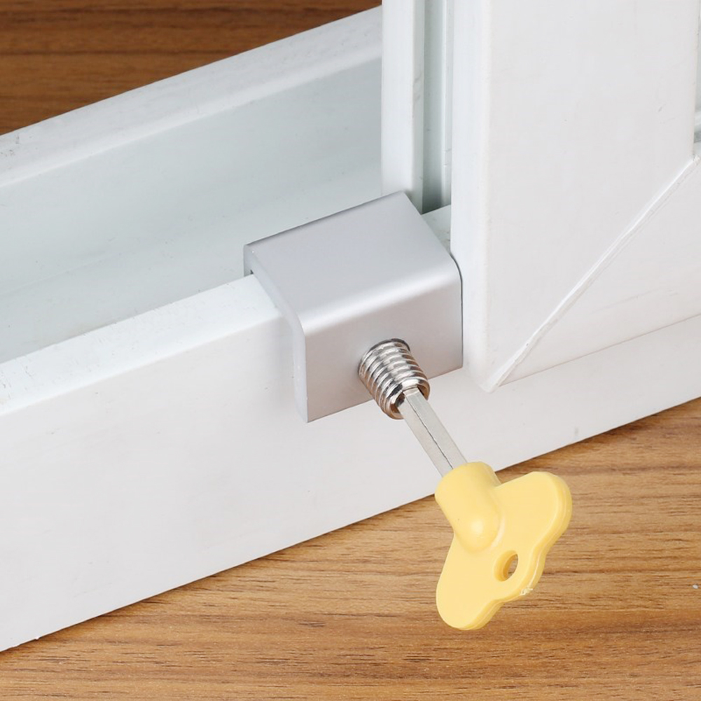Tope de banda deslizante para puertas, cerrojo de seguridad antirrobo para puertas de gabinete, puerta corredera para ventana, bebés y niños