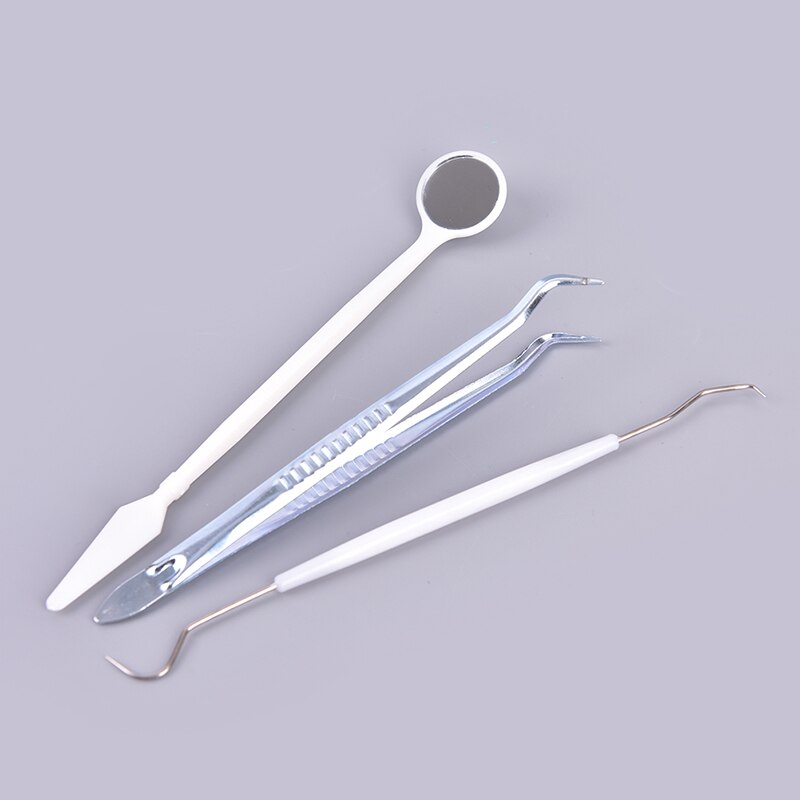 3Pcs Jogo De Ferramenta Dental Dentista Dente Higiene Limpo Inoxidável Picaretas Espelho Kit de Saúde Oral Dente Limpeza Inspeção Tártaro Limpo