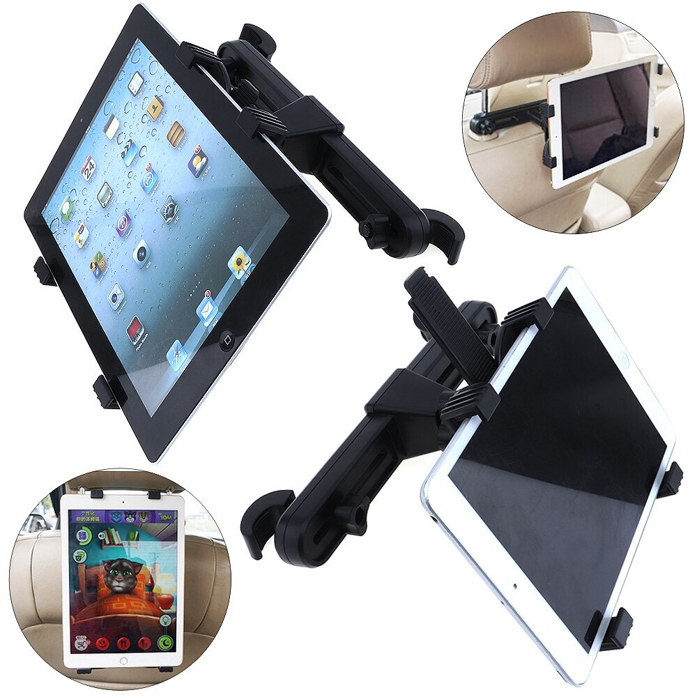 Adjustable car tablet stand for headrest, compatible with ipads and tablets from 7 zu inches 11 auto-rotate 360 °, ipad 1, 2, 3, mini, air, pro