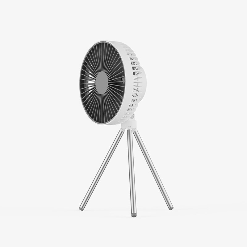 2in1 Portable Fan Mini Small Fan with Tripod Flexible Stand Personal Cooling Fan for Bedroom Rechargeable Battery Fan: White