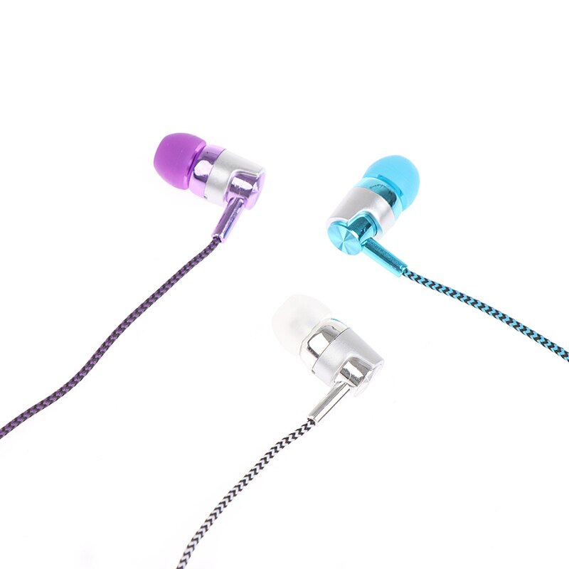 1pc stereo-ohrhörer mit kabel (nylon-geflechtkabel), headset mit mikrofon für xiaomi, laptops, smartphones und huawei