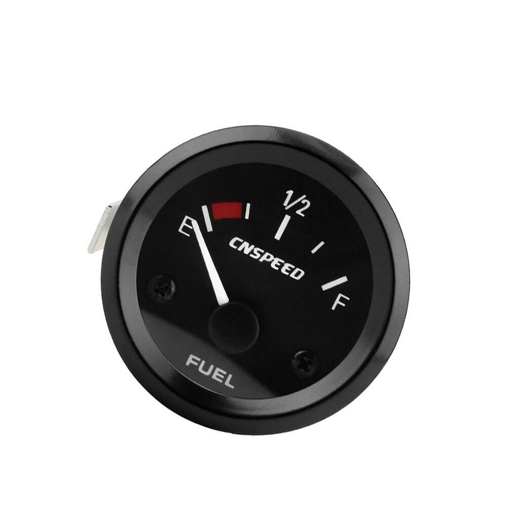 2'' Car Fuel Level Gauge Meter With Fuel Sensor Pointer 52mm, Black