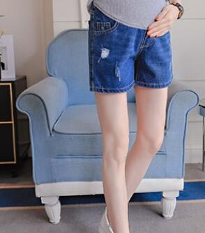 Short de maternité en coton pour femmes enceintes, pantalon en lin, soins du ventre, en Denim, fin, grande taille m-xxl, été: 2 / M